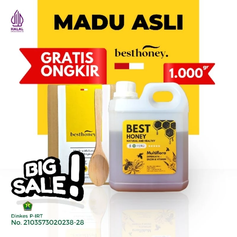 Best Honey Madu Multiflora Asli Murni Alami