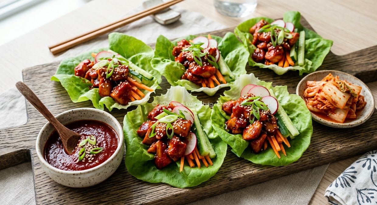 Resep Chicken Wrap Lettuce Ala Korea - KulinerBDG