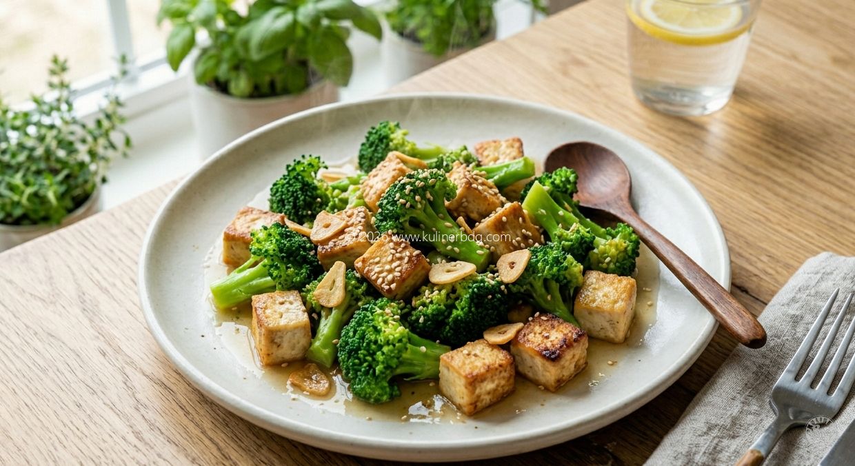 Resep Tumis Brokoli Tahu Bawang Putih - KulinerBDG