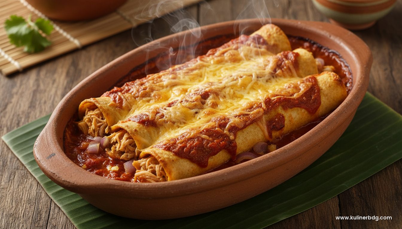 Resep Enchilada Ayam Saus Merah Meksiko - KulinerBDG