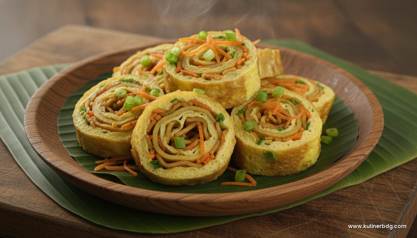Resep Mie Gulung Telur Panggang, Bekal Sekolah Warna-Warni - KulinerBDG