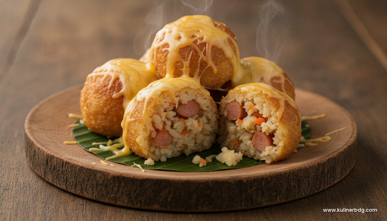 Resep Bola-Bola Nasi Goreng Keju Panggang, Bekal Sekolah Anti Bosan - KulinerBDG