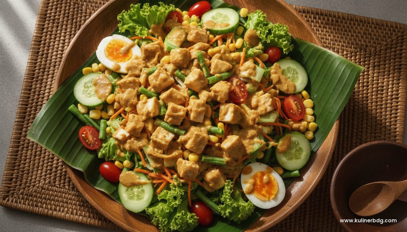 Resep Salad Sayur Segar Saus Kacang Mede, Renyah & Bergizi - KulinerBDG
