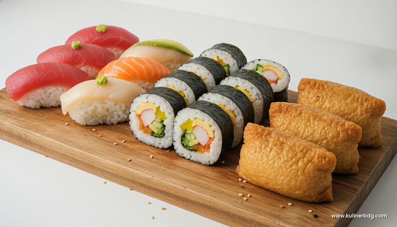Resep Sushi Nigiri, Maki & Inari: Trio Sushi Populer Homemade - KulinerBDG