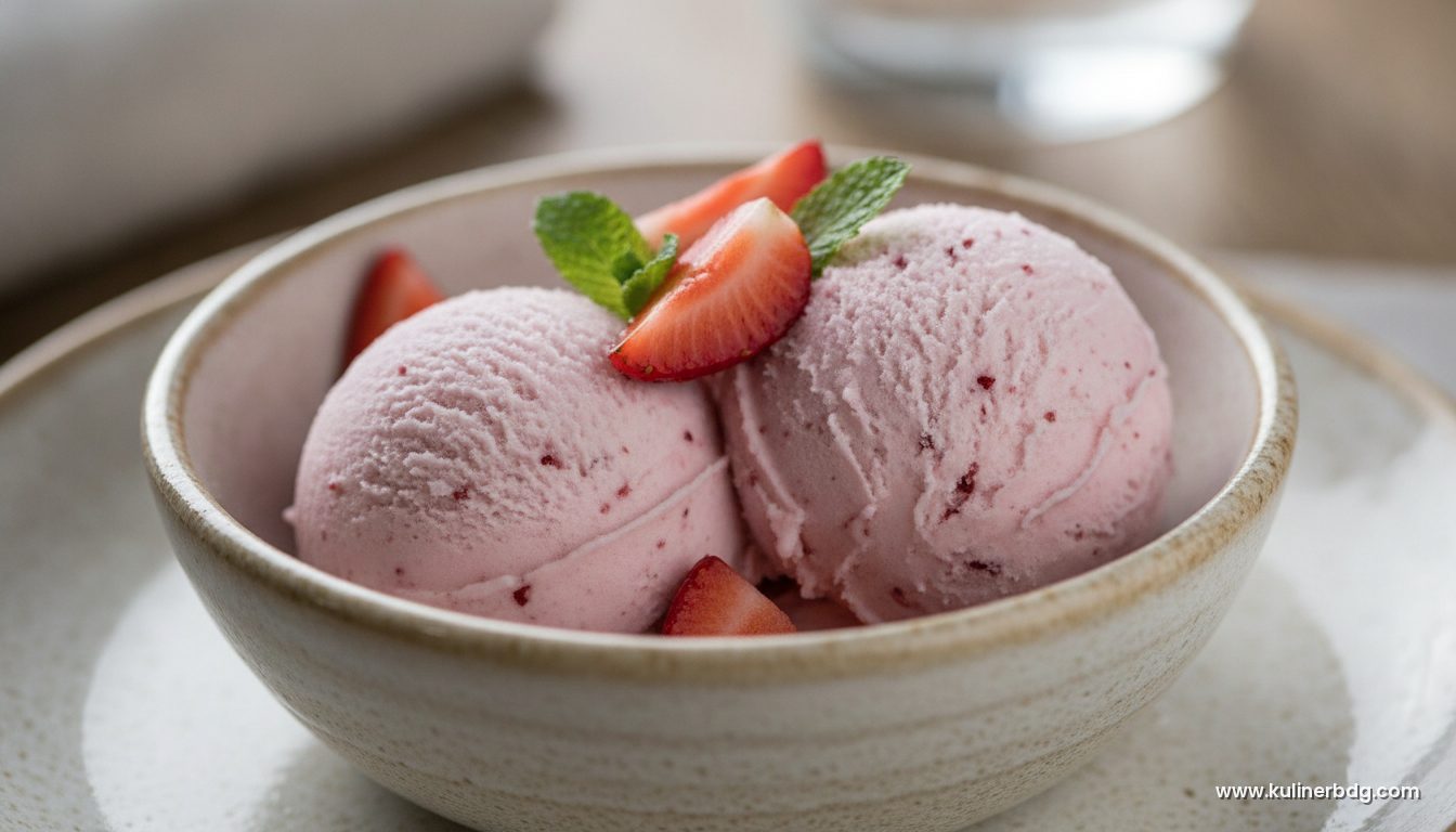 Resep Gelato Stroberi Segar, Lembut Manis Asam Alami - KulinerBDG